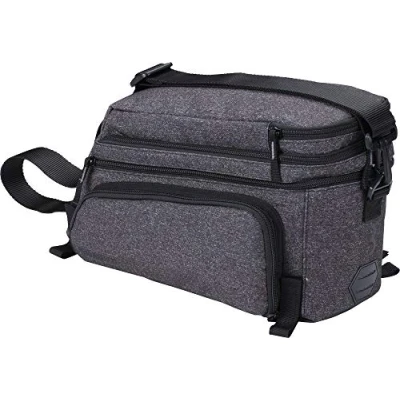 Image of BBB Cycling Bicycle CarrierPack BSB 137 Bike Bag for Rear Frame 11,5L with Shoulder Strap Multifunctional Adjustable Rack Pannier Pack, Grey Melange