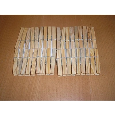 Image of SupaHome Wooden Hardwood Clothes Pegs Pack Of 36