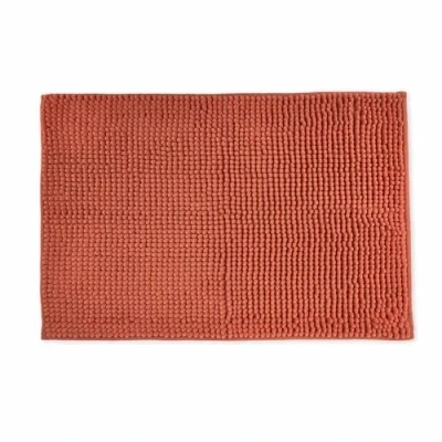 Image of Emma Barclay Noodle Soft Touch Non Slip Bathroom Rug in Burnt Orange Bath Mat 45x75cm