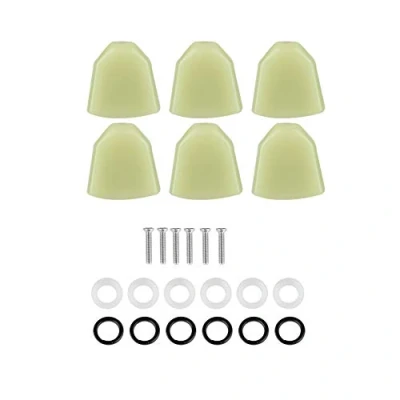 Image of Vbestlife Guitar String Tuning Buttons, Pegs Machine Heads Acrylic Buttons for 6 pcs/set(jade green) Playing Accessories Musical Instrument