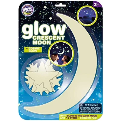 Image of The Original Glowstars Company B8622 Brainstorm Toys Glow Crescent Moon, Multi Colour