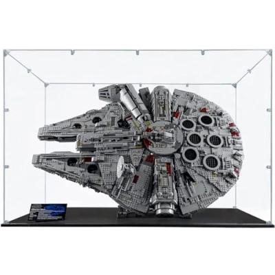 Image of Acrylic Display Box Compatible with Model Lego 75192 ​Millennium Falcon, Transparent Dustproof (Display Case Without Background) B,3mm