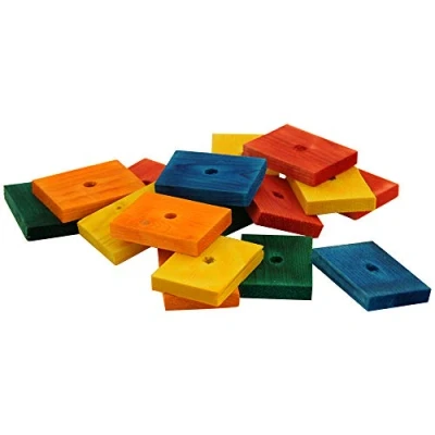 Image of Zoo Max Coloured Wood Slats Medium Parrot Toy Parts Pack of 16 diy toys