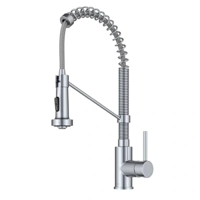 Image of Kraus KPF 1610CH Bolden 18 Inch Commercial Kitchen Faucet with Dual Function Pull Down Sprayhead in All Brite Finish, Chrome,