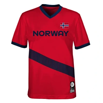 Image of Official 2023 Women&#039;s Football World Cup Adult Team Shirt, Norway, Red, Small