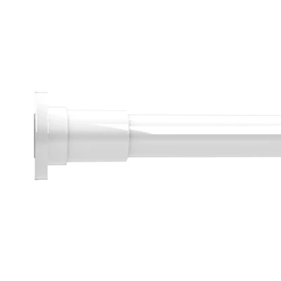 Image of Croydex White Stick &#039;N&#039; Lock Plus Adhesive or Screw Fix Cubicle Shower Rod, Aluminum, 70cm to 122cm / Up 4ft