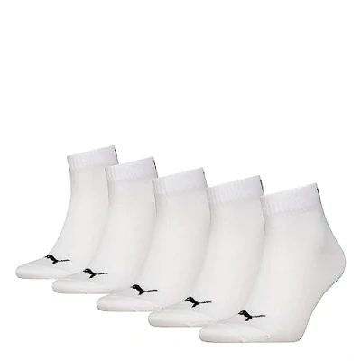 Image of PUMA Unisex Quarter Sock, White, 9 11 UK
