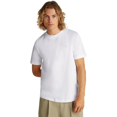 Image of Calvin Klein Jeans Painted TEE Print Tshirt, Men&#039;s, Size: Large, Bright white