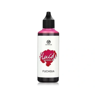 Image of Octopus 100 ml Fluids Alcohol Ink FUCHSIA for fluid art and resin, pink