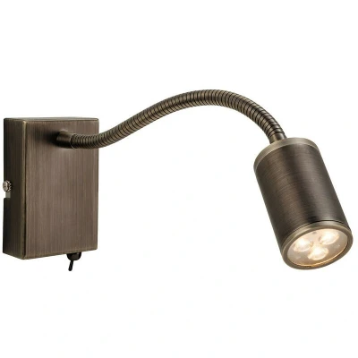 Image of Orion LED 3 Light Flexi Indoor Wall Spotlight (Switched) Bronze
