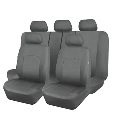 Image of Flying Banner Car Seat Covers Full Set Airbag Compatible Rear Bench Split Universal for Most Truck Vans SUVs (Grey)