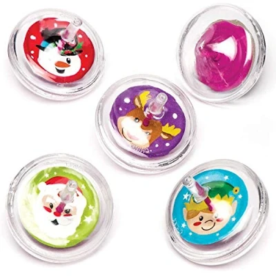 Image of Baker Ross AR889 Spinning Tops Pack of 8, for Kids Fun Christmas Party Bag and, Assorted, One Size