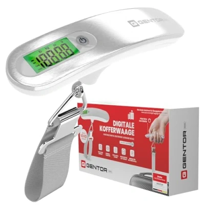 Image of Digital Luggage Scales with Hooks, Hand Travel Suitcase up to 50 kg, Scale, Hanging Fish Gadgets for Travel, Holidays