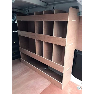 Image of Flat Packed Van Shelving Racking to fit Peugeot Partner SWB L1 Plywood System Tool Storage Unit UK