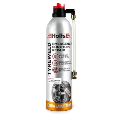 Image of Holts Tyreweld Emergency Puncture Repair Tyre Sealant Kit, for Extra Large Tyres SUV 4X4 LCV &amp; Vans, Repairs Reinflates No tools or Jack needed, 600ml