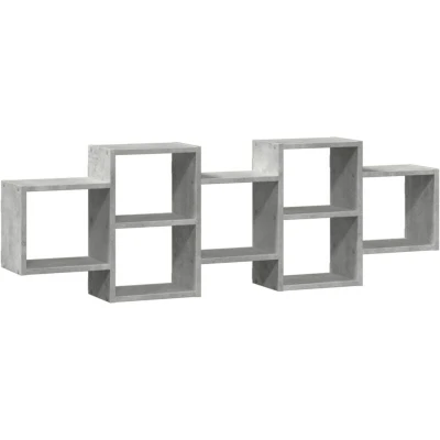 Image of vidaXL Wall Shelf Concrete Grey 129x18x42 cm Engineered Wood