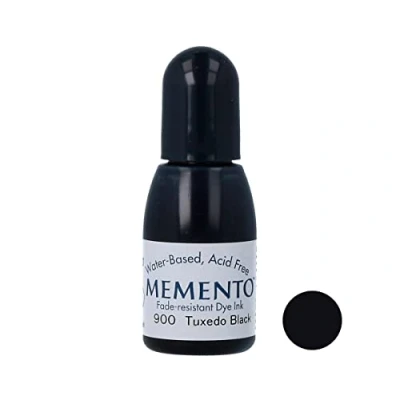 Image of Tsukineko Tuxedo Memento Re inker, Black, 2.8 x 7.3 cm