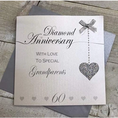 Image of 60th Anniversary Handmade Card Grandparents Diamond