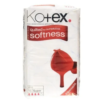 Image of Kotex Maxi Super Sanitary Towels Quilted for Softness Protection16 Pack Garnier Pomogrante Face Mask (10)