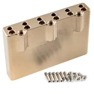 Image of Musiclily Ultra 41mm Solid Brass Tremolo Block 54mm String Spacing for Wilkinson By GOTOH VG300/VS100N Bridge