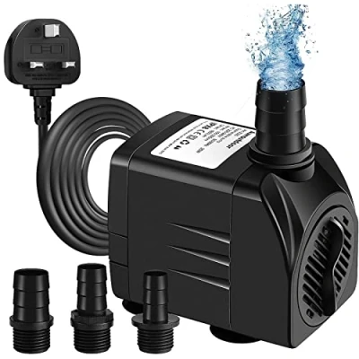 Image of Awroutdoor Submersible Water Pump, Ultra Quiet Feature Pump(25W,1800L/H) for Aquarium, Fish Tank, Pond,Hydroponics, Statuary, with 4 Strong Suction Cups, Adjustable Volume (13/16/19 mm)