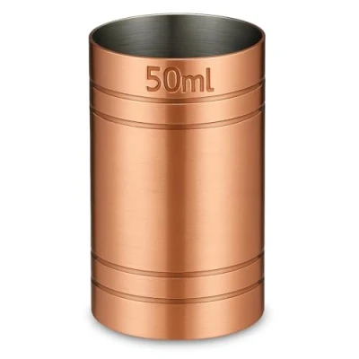Image of Stainless Steel Copper Thimble Bar Pub Club Spirit Measure CE Marked Chabrias Ltd (Copper, 50ml)