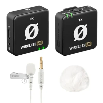 Image of RØDE Wireless ME Microphone System + Lavalier GO White Keepdrum Wind Protection