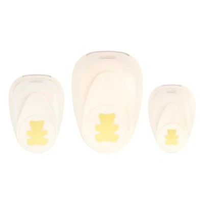 Image of Vaessen Creative Craft Paper Punch Bears 3 Pcs Various Sizes Circle Cutter for Crafting and Card Making