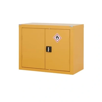 Image of BiGDUG Hazardous Substance Storage Cabinet Metal COSHH Cupboard, HSE Safety 1 Shelf 700h x 900w 460d mm