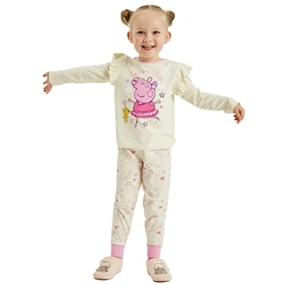Image of Girls Peppa Pig Pyjamas Frill Dream Character Nightwear (Peppa Frill, 18 24 Months)