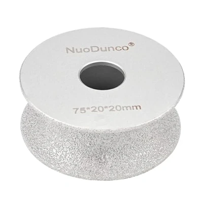 Image of NuoDunco Bullnose Grinding Wheel Porcelain Tool, 73mmx20mmx20mm Brazed Concave Abrasive For Marble Granite Tiles Quartz Stone
