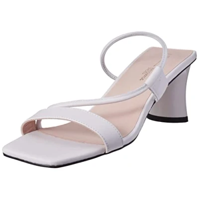 Image of L37 HANDMADE SHOES Women&#039;s SO in Love Heeled Sandal, White, 10 UK