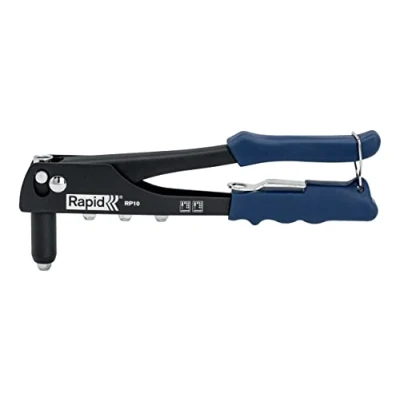 Image of RAPID RP10 Hand Riveter Starter Kit with 100 Rivets, Riveting Gun Tool, DIY Single Integrated Wrench, Multi Nozzle &amp; Interchangeable 3.2/4.0/4.8mm Rivet Heads (5000376)