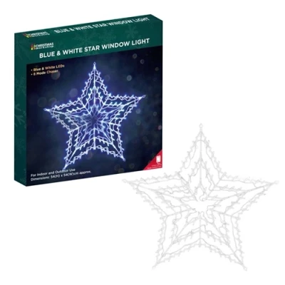 Image of Christmas Workshop Blue &amp; White LED Star Silhouette