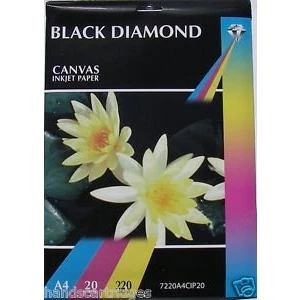 Image of 20 Sheets A4 220GSM Black Diamond Canvas Inkjet Paper