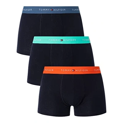Image of Tommy Hilfiger Signature 3 PACK Pants, Men&#039;s, Size: XXL, Deep orange/jade green/blue coast