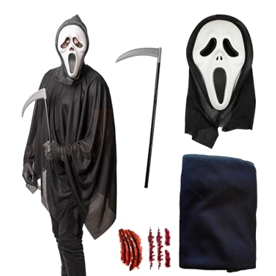 Image of 4 pcs Ghoul Costume Halloween Costumes For Men Adult &amp; Teen One Size Fits All 2024 Trending Fancy Dress UK Based Brand