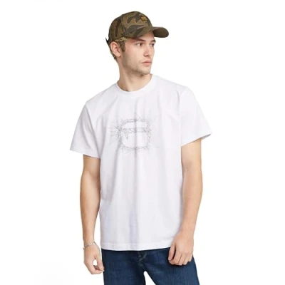 Image of G STAR RAW Men&#039;s Stitch Burger Logo Loose R T Shirt, White (White D25672 c336 110), XXL