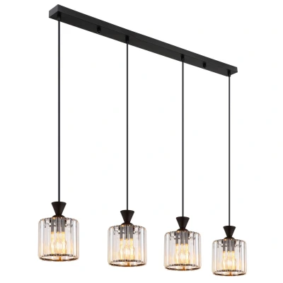 Image of Jordana Bar Pendant Ceiling Light Matt Black 4x E27