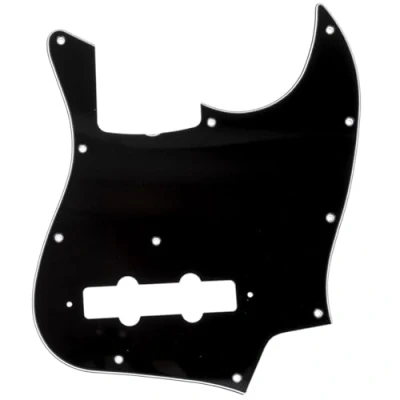 Image of Musiclily Pro 11 Hole J Bass Pickguard for JPN Fender Japan 4 String Jazz Bass, 3Ply Black