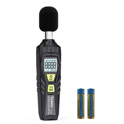 Image of Sound Level Meter, Tadeto Digital Portable Decibel Meter 30dB to 130dB with LCD Display A/C Weighted for Home Factories