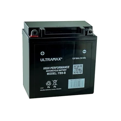 Image of Ultramax YB9 B Replacement Battery for Piaggio/Vespa PX 125 T5