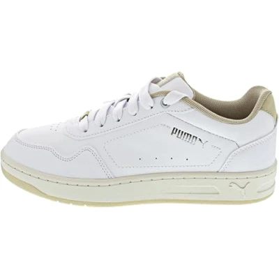 Image of PUMA Women&#039;s Court Classy Sneaker, White Toasted Almond, 7.5 UK