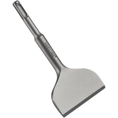 Image of Firecore SDS Plus Chisel 165mm x 75mm Angled Bent Tile Chisel, Wide for Ceramics, Floor Tiles FS18365