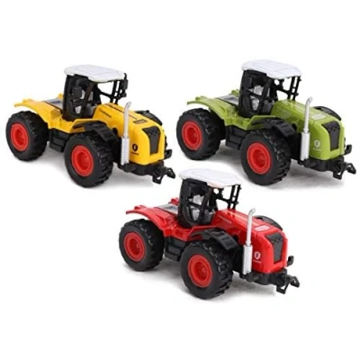 Image of Toyland® 10cm Pull Back Die Cast 4x4 Farm Tractors Assorted Colours 1 Chosen At Random Boys Vehicles