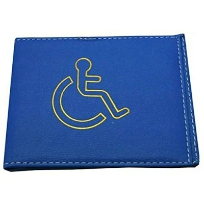 Image of Disabled Blue Badge Holder Hologram Safe Parking Permit Display Cover Wallet (Blue)