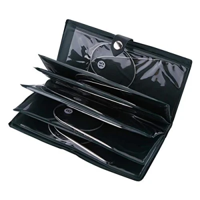 Image of Circular Needle Set, 11Pcs Double Pointed Stainless Steel Crochet Knitting Needles with Wire Craft Sewing Accessories(80cm)
