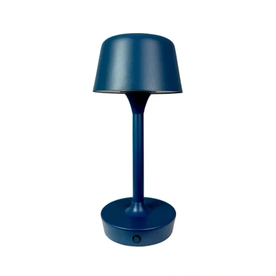 Image of Dyberg Larsen LED table lamp Flow, blue, height 25 cm