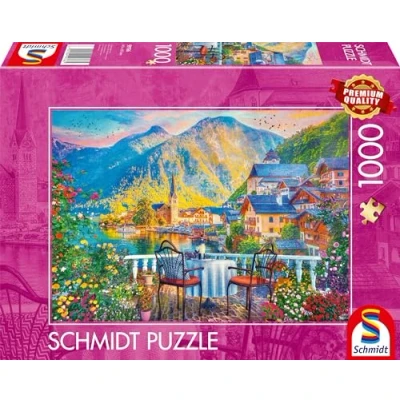 Image of Schmidt Spiele 59766 Hallstatt Picturesque Jigsaw Puzzle 1000 Pieces, Multicolored