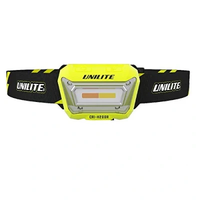 Image of Unilite CRI H200R USB Rechargeable High Power LED Detailing Motion Sensor Head Torch Light 200 Lumen 2500k 4500k 6500k 96+ Hands Free Use IP65